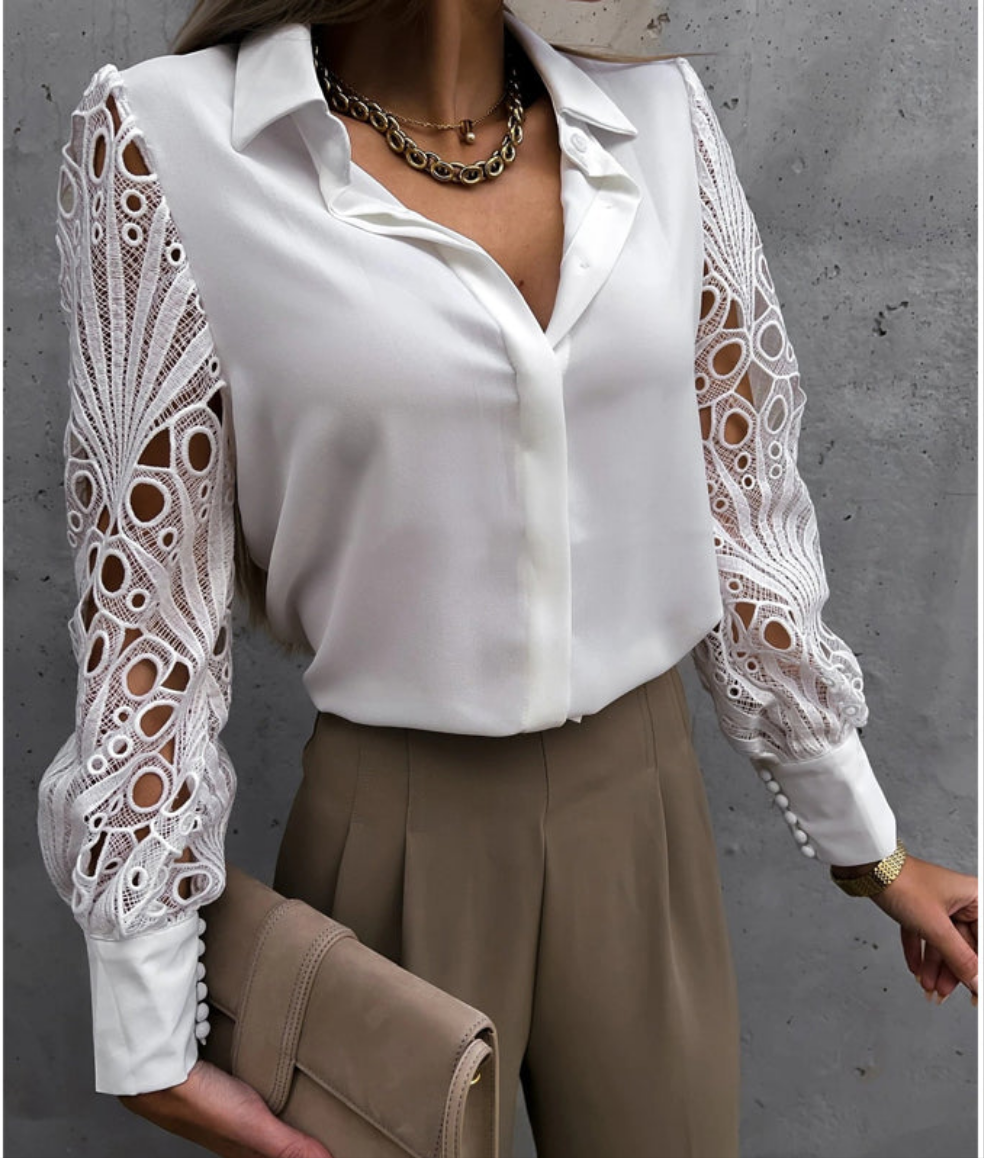 CAMICIA IN PIZZO DONNA