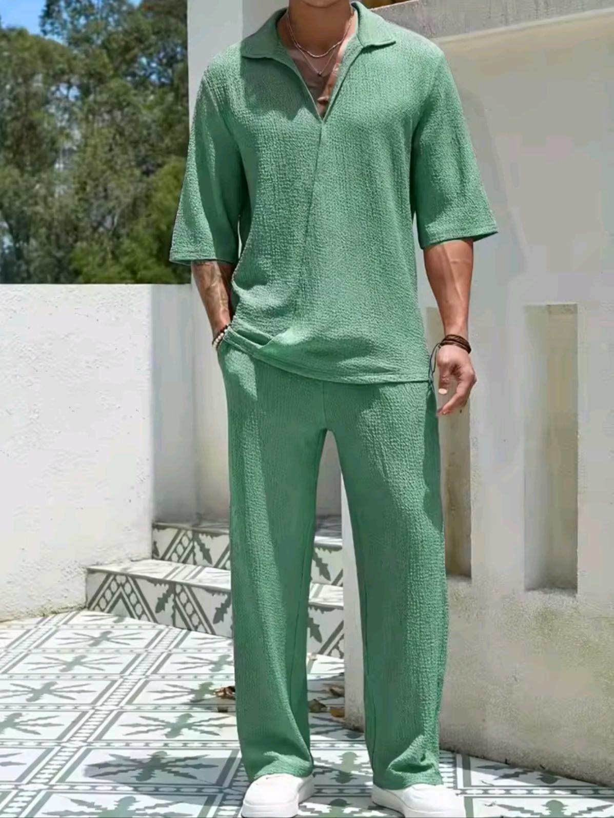 CAMICIA E PANTALONI CASUAL UOMO