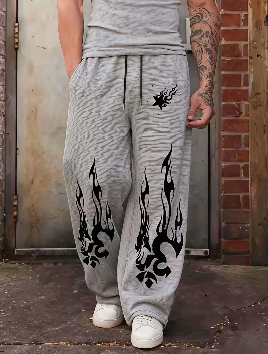 PANTALONI A GAMBA LARGA
