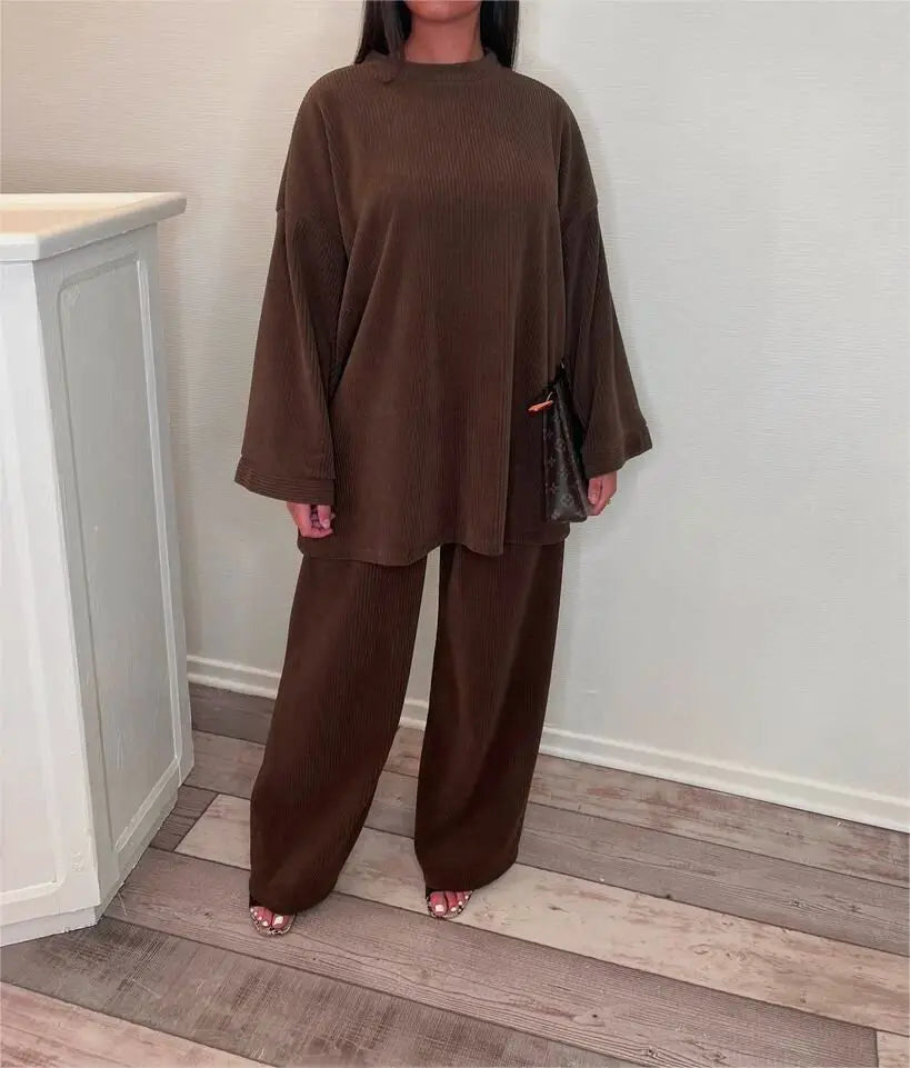 SET IN VELLUTO A COSTINE CASUAL