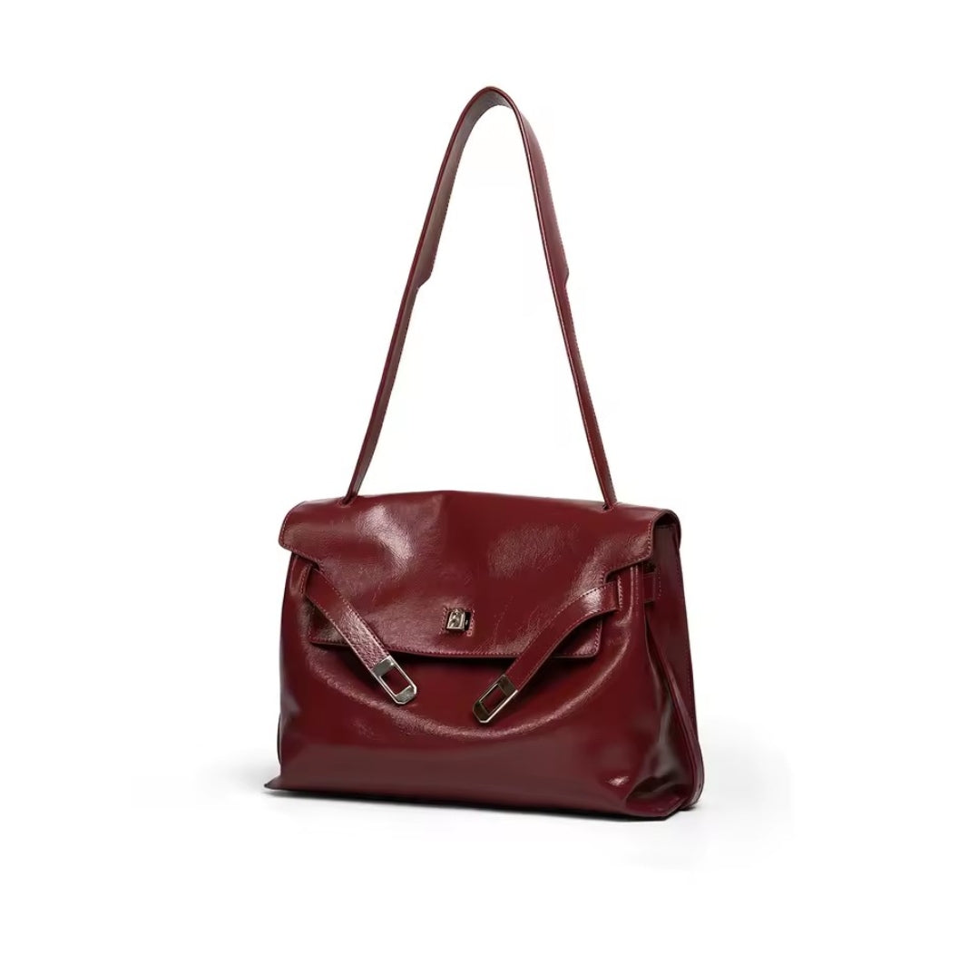 BORSA A TRACOLLA VINTAGE IN VERA PELLE