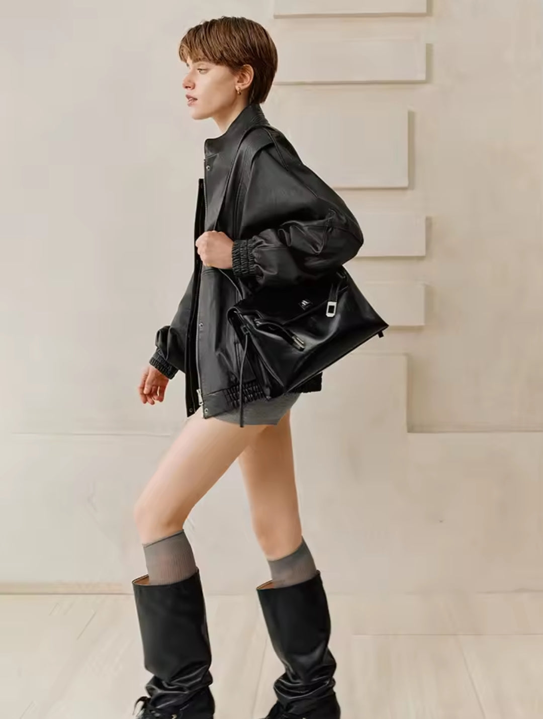 BORSA A TRACOLLA VINTAGE IN VERA PELLE