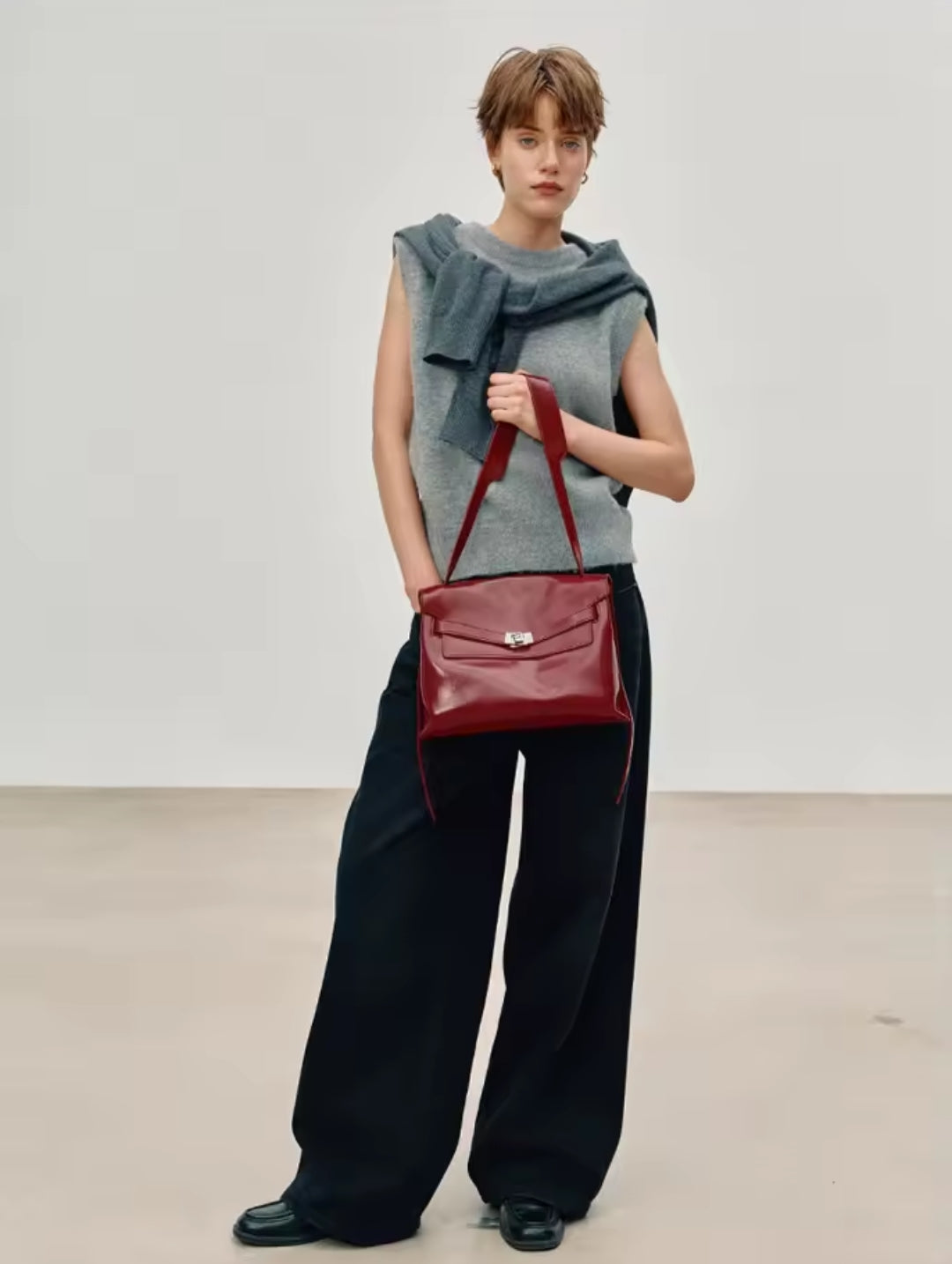 BORSA A TRACOLLA VINTAGE IN VERA PELLE