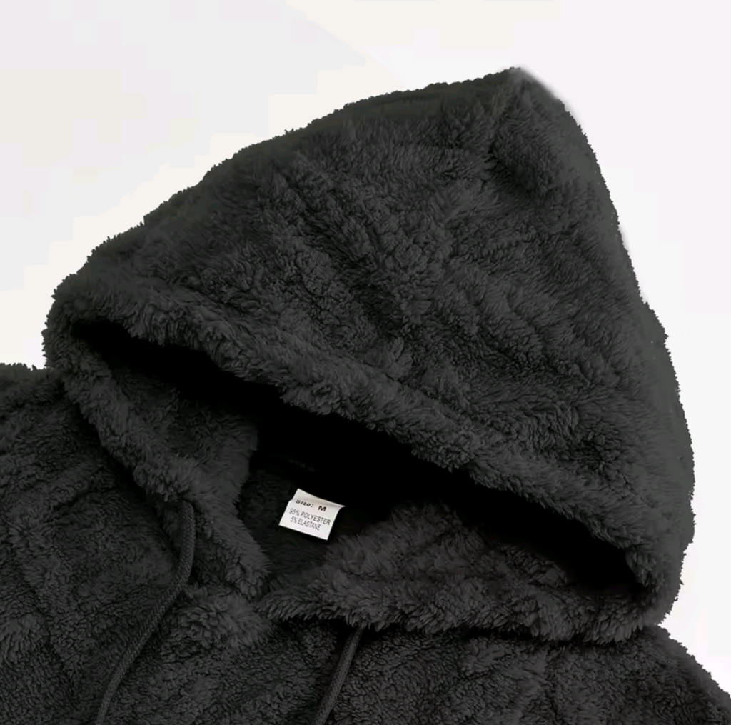 MAGLIONE CON CAPPUCCIO IN VELLUTO