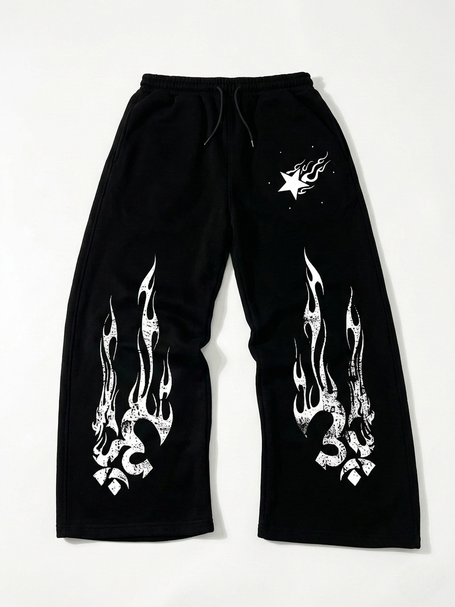 PANTALONI A GAMBA LARGA