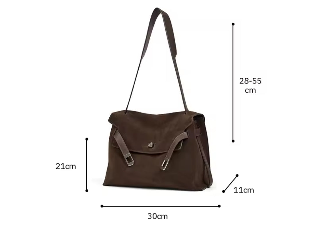 BORSA A TRACOLLA VINTAGE IN VERA PELLE