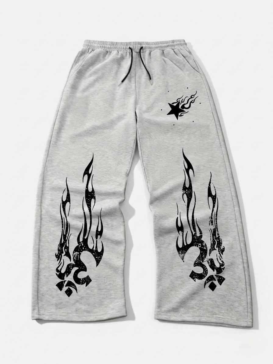 PANTALONI A GAMBA LARGA