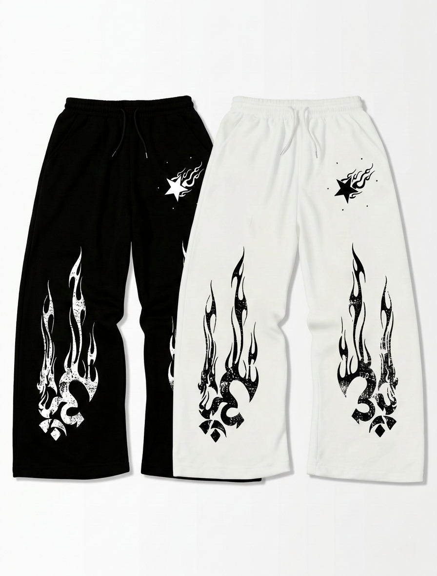 PANTALONI A GAMBA LARGA