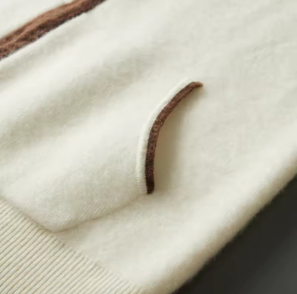 FELPA CON CAPPUCCIO PURO CASHMERE