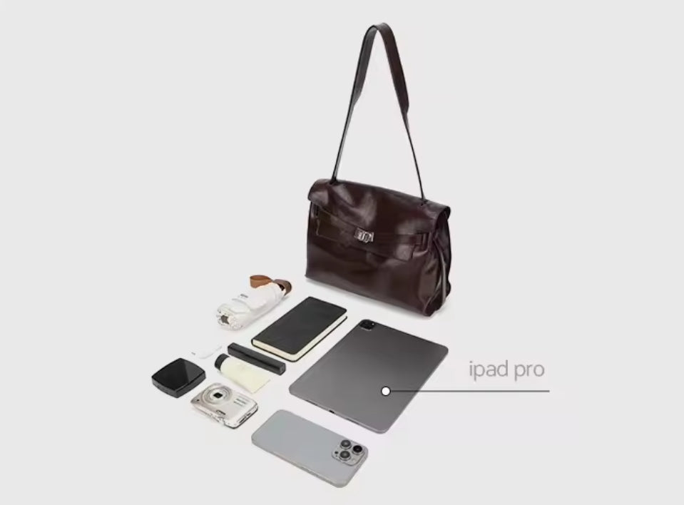 BORSA A TRACOLLA VINTAGE IN VERA PELLE