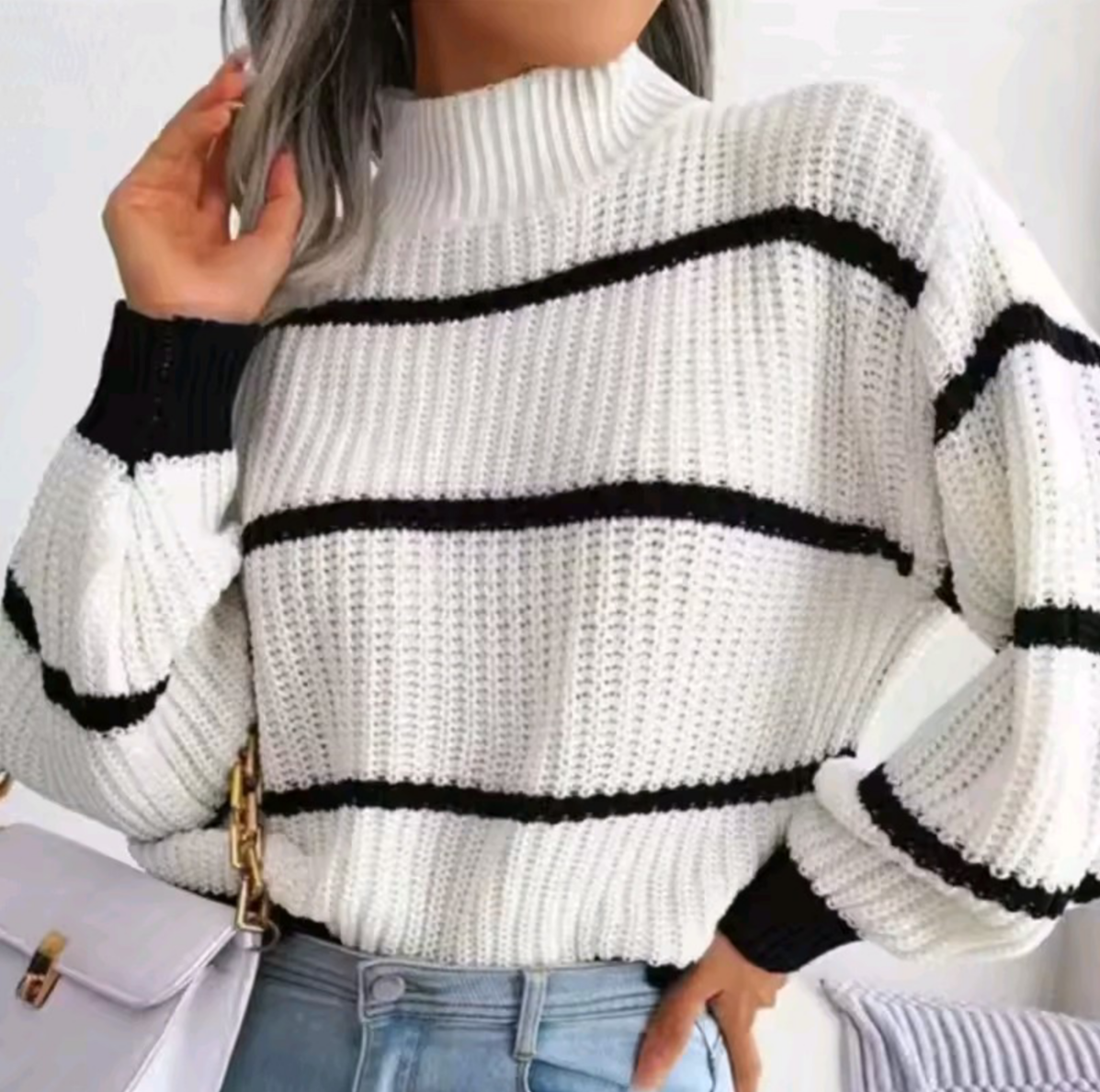 MAGLIONE CASUAL A COLLO ALTO