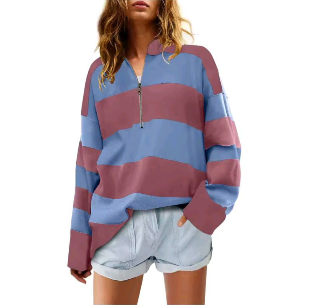 MAGLIONE A RIGHE DONNA