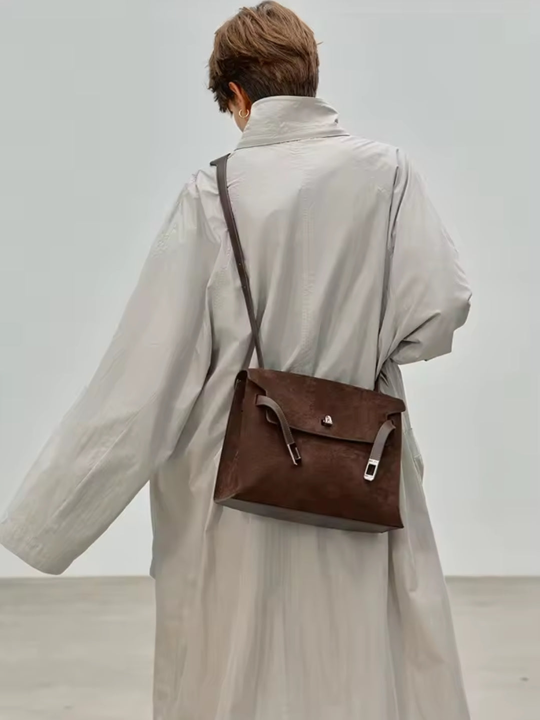 BORSA A TRACOLLA VINTAGE IN VERA PELLE