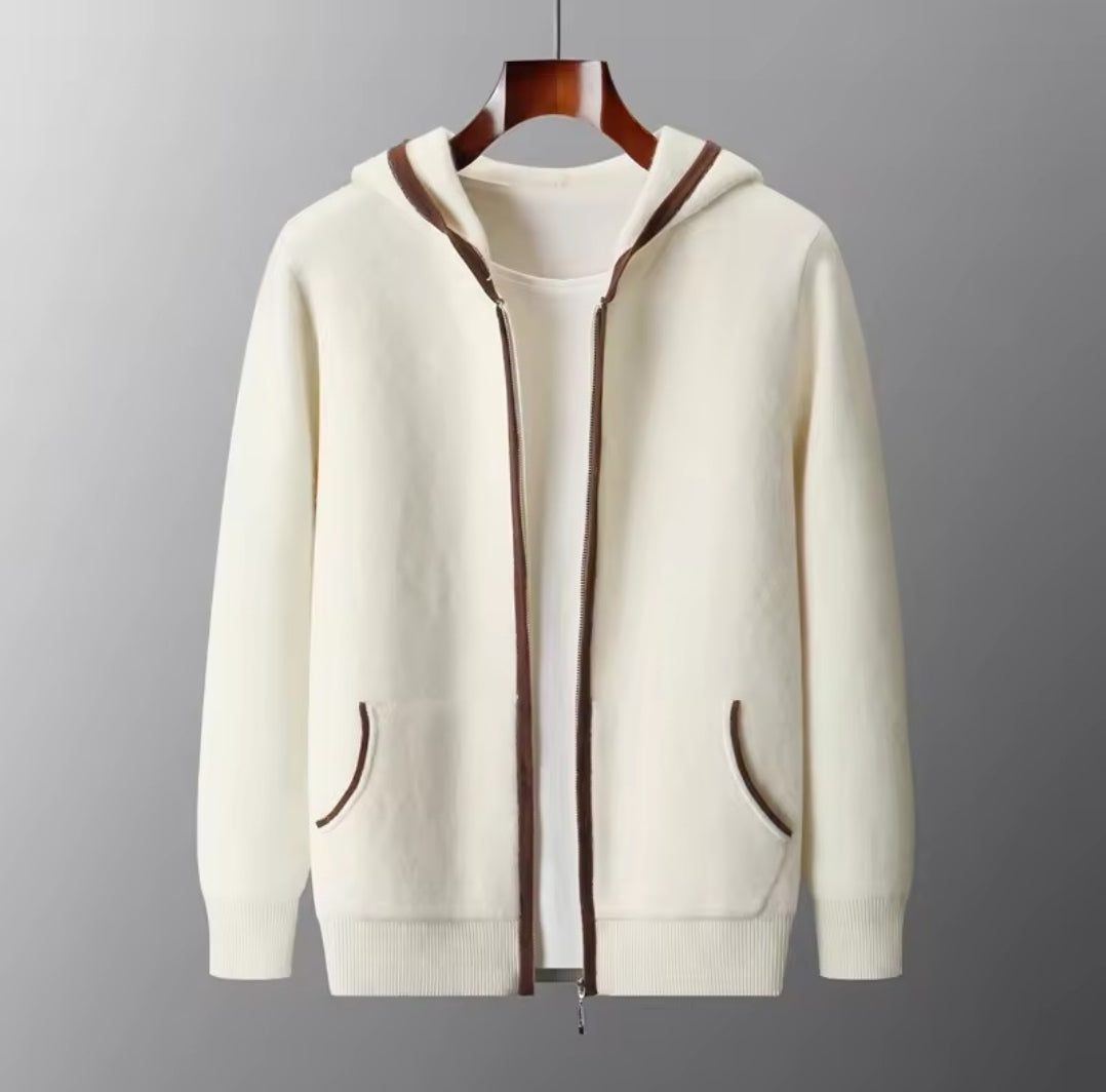 FELPA CON CAPPUCCIO PURO CASHMERE