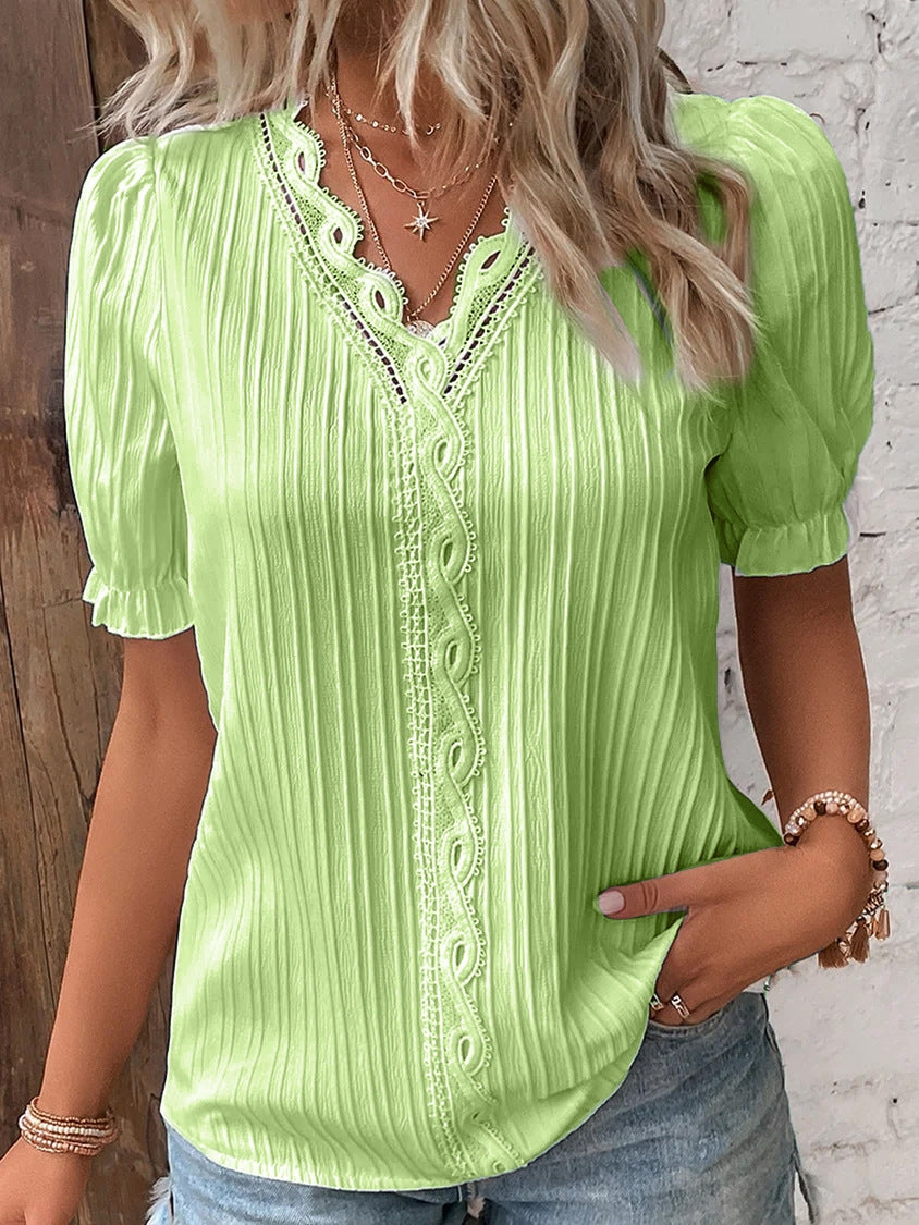 CAMICIA IN PIZZO SCOLLATO