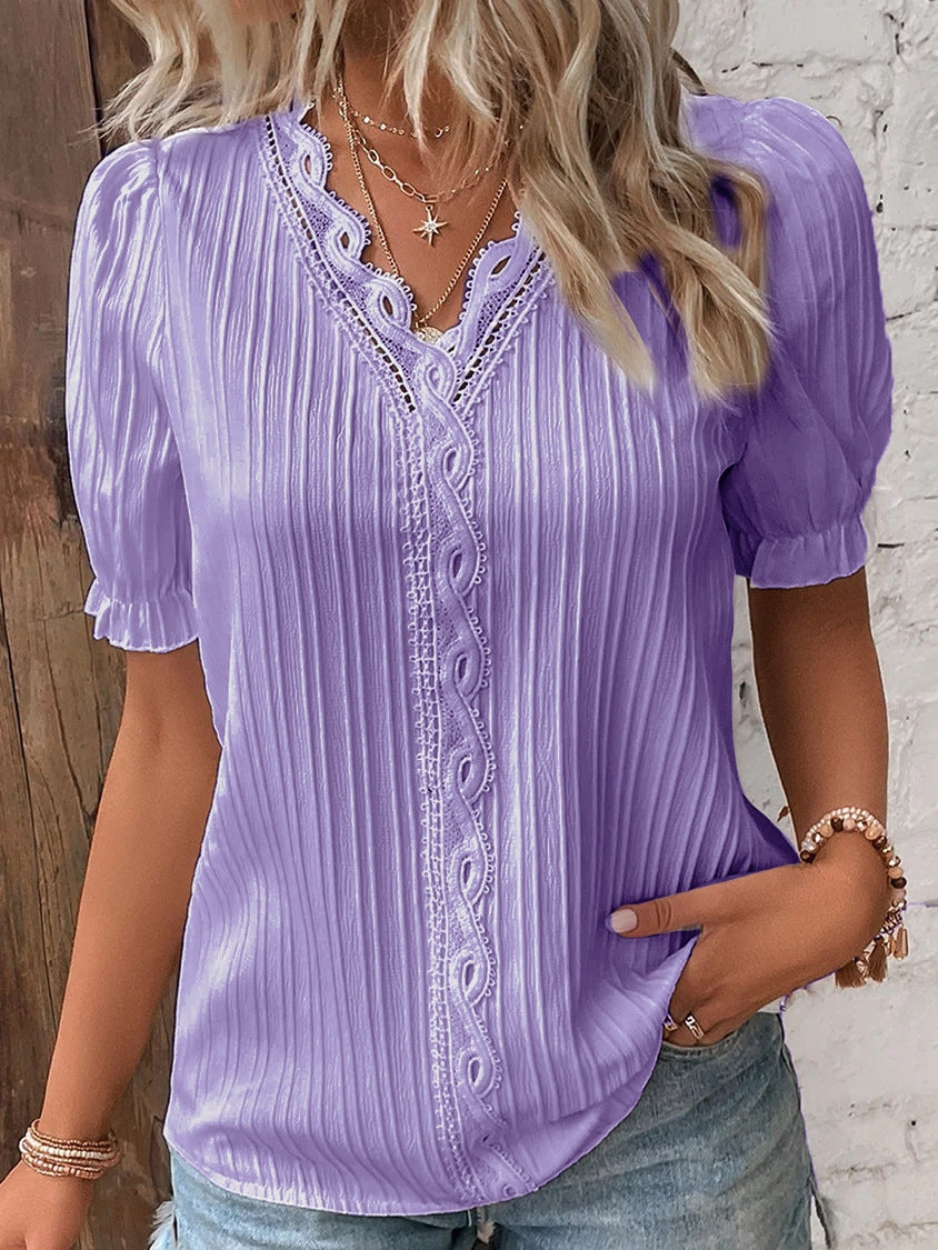 CAMICIA IN PIZZO SCOLLATO