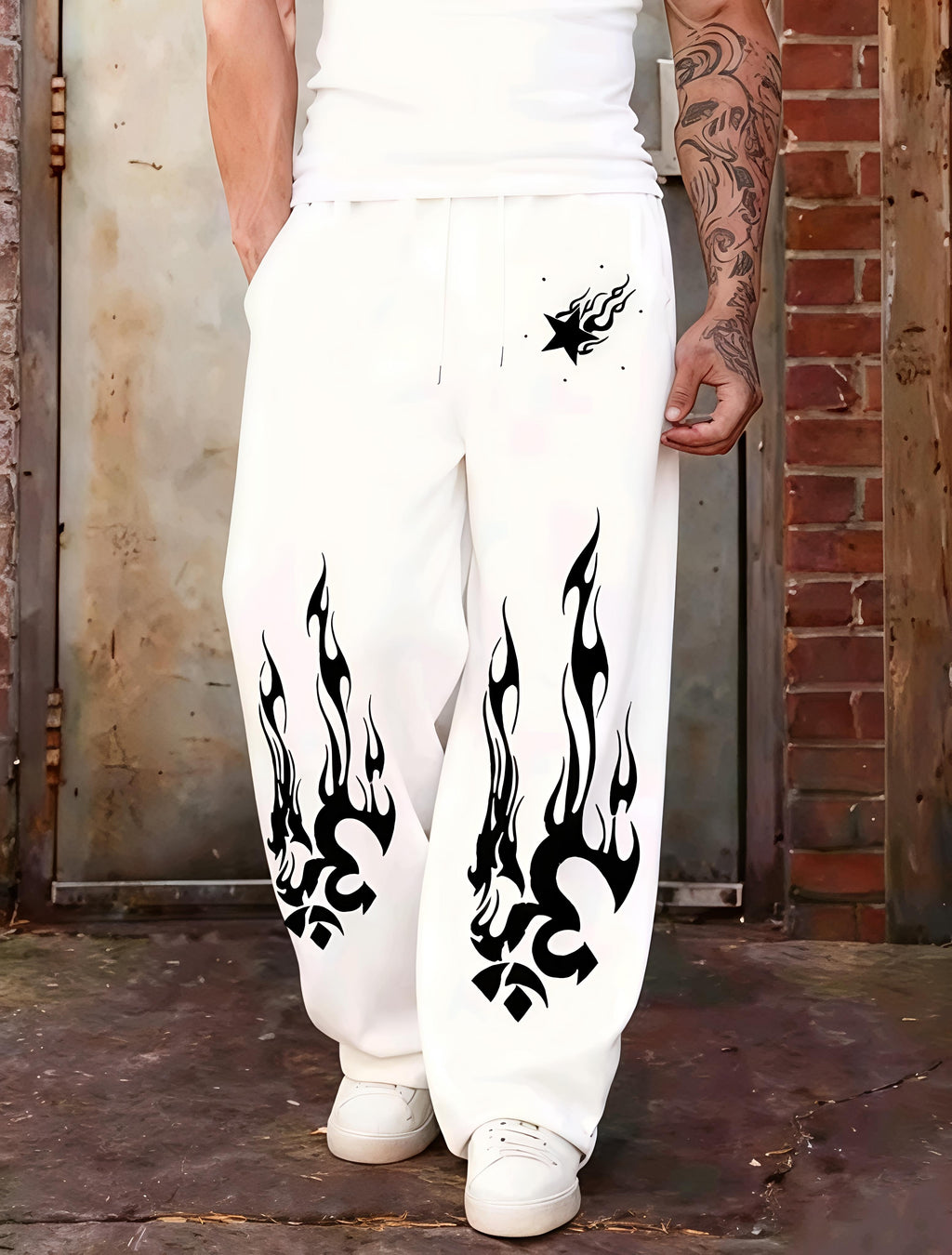 PANTALONI A GAMBA LARGA